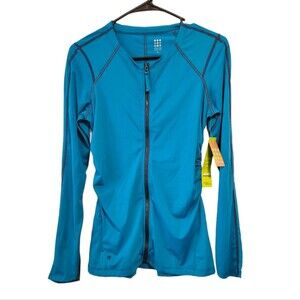 Title Nine Svelte Sunbuster Long Sleeve Jacket Top Blue Sun Shirt Size Small NWT